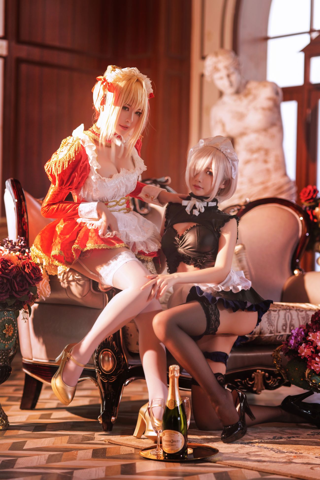 微博美少女半半子&面饼仙儿写真Claudius x Kyrielight Maid|柠檬皮